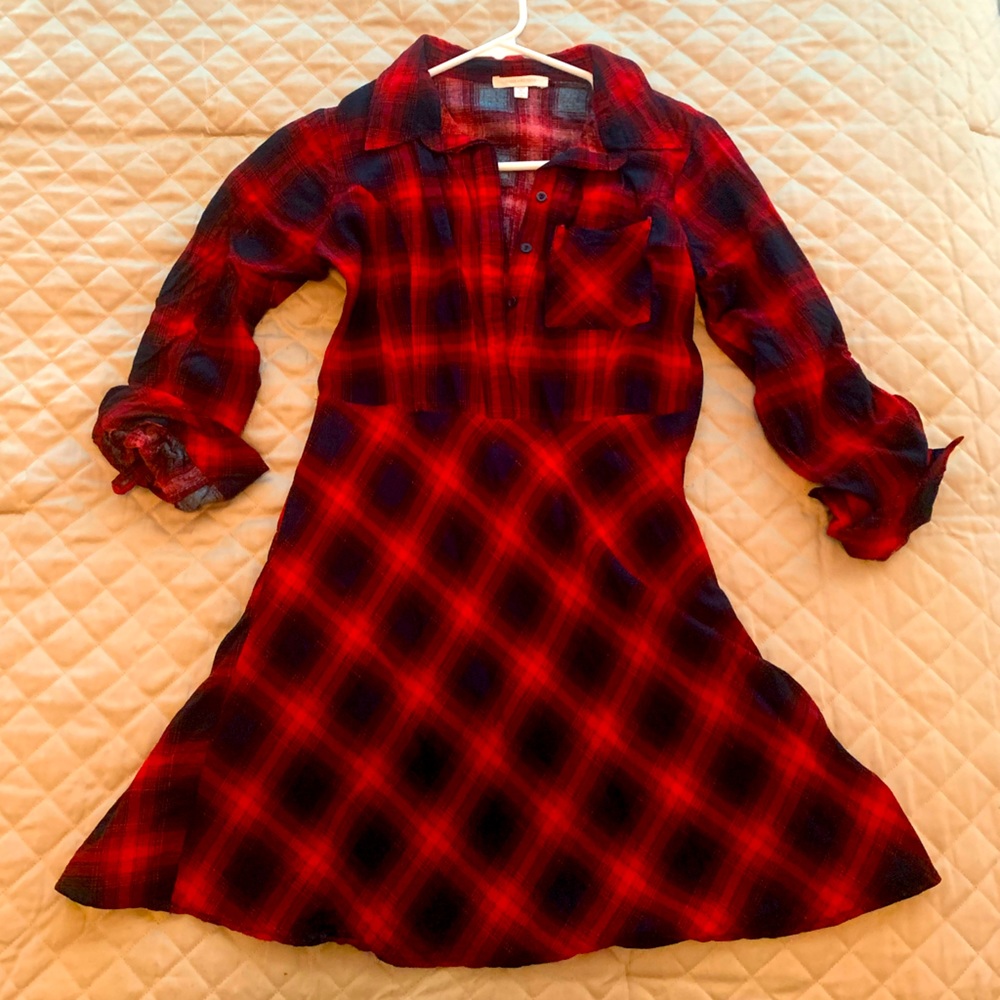 Skies Are Blue plaid collared dress
